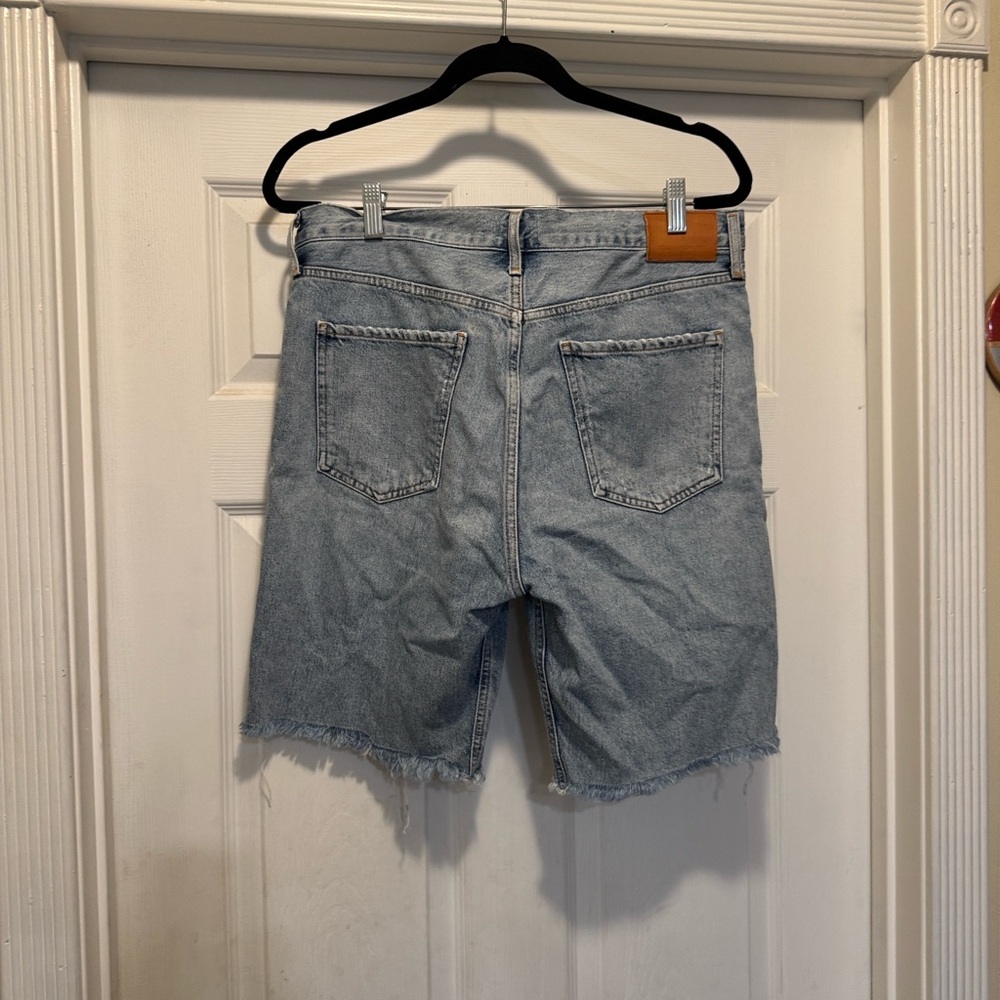 Citizens Of Humanity Light Blue Distressed Denim Jean Shorts - Picture 5 of 8